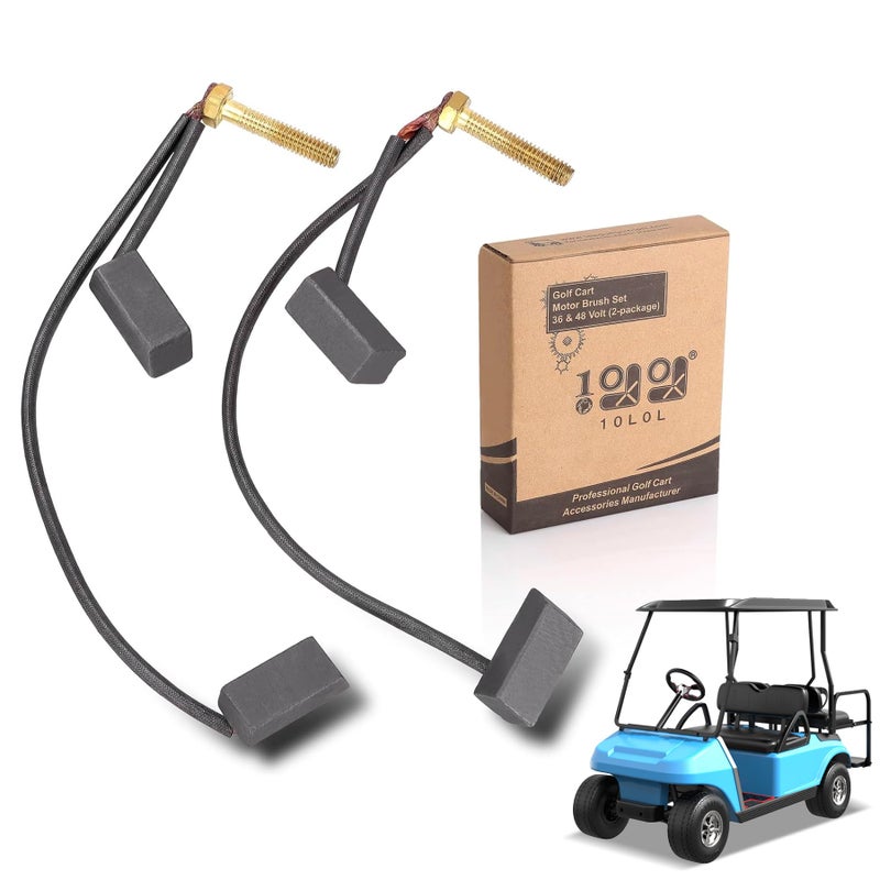 10L0L Golf Cart Motor Brushes Set 36 & 48-Volt Fits Yamaha Electric G8, G9, G14 & G16ï¼ŒClub Car 1994-up Golf Cart (2/ Package) - Image 1